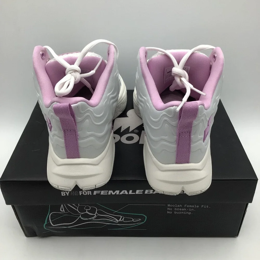 Moolah Kicks Press Break v2 Youth Size 6.5 Basketball Shoes Grey Purple NEW